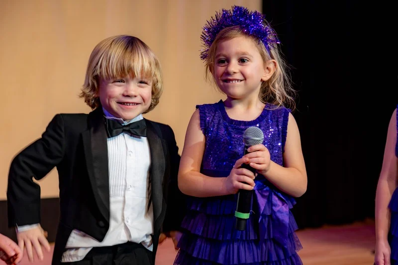Young performers on stage